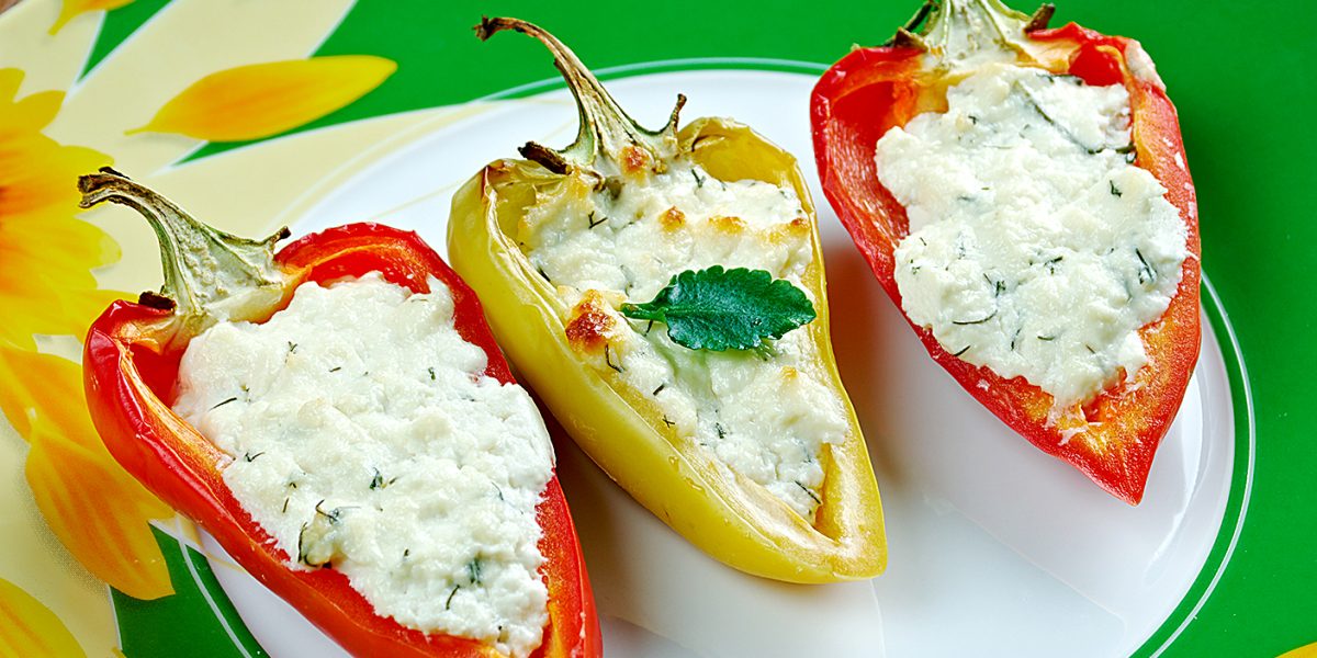 Peynirli biber sarmasÃ?Â?Ã?Â± - peppers stuffed with cheese.Turkish cuisine