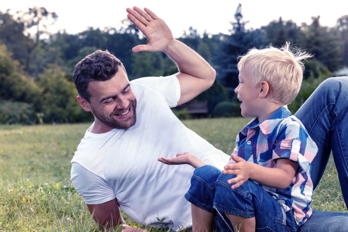 Father-and-son-high-five_301187495